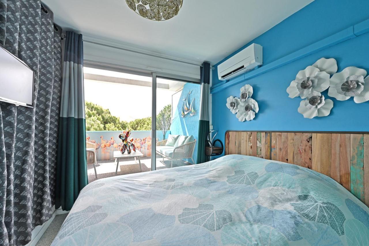 T3 De 45 M2 Avec Terrasse - Entierement Climatise - 2 Chambres - 400M De La Plage - Residence Avec Piscine Le Grau-du-Roi Kültér fotó